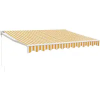 vidaXL Auvent extensible 3x2,5 m tissu et aluminium jaune et blanc