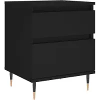 vidaXL Table de chevet Noir 40x35x50 cm Bois d’ingénierie