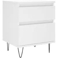 vidaXL Table de chevet Blanc 40x35x50 cm Bois d?ingénierie