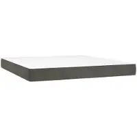 vidaXL Matelas à ressorts ensachés , fermeté moyenne, gris foncé, 152 x 203 x 20 cm, velours