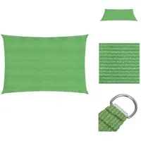 vidaXL Voile d'ombrage 160 g/m² Vert clair 4x6 m HDPE - Parasols & Protection solaire