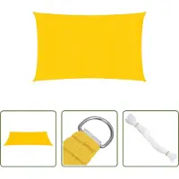 The Living Store Voile d'ombrage 160 g/m² Rectangulaire Jaune 4x6 m HDPE