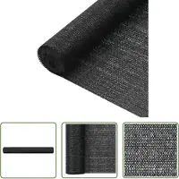The Living Store Grillage de clôture Noir 1.2x10 m HDPE 75 g/m²