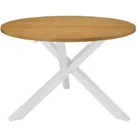 vidaXL Table de salle à manger blanche 120x75 cm MDF