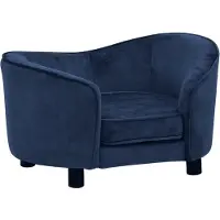 DKD Home Decor Canapé pour chien bleu 69x49x40 cm peluche