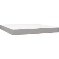 vidaXL Matelas à ressorts ensachés, densité moyenne, couleur gris clair, 152x203x20 cm, tissu