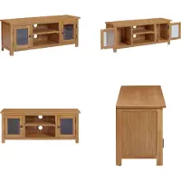 vidaXL Armoire TV 110x35x44 cm chêne massif - Armoire TV - Meubles TV - Support TV