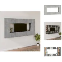 vidaXL Ensemble de 8 meubles TV en bois gris béton - Meubles TV
