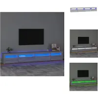 vidaXL Armoire TV avec lampes LED Gris Sonoma 270x35x40 cm - Meuble TV
