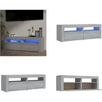 vidaXL Armoire TV avec lampes LED Gris Sonoma 120x35x40 cm - Armoire TV - Meubles TV - Supports TV