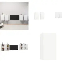vidaXL Armoires TV 4 pcs. Blanc 30,5x30x60 cm Bois composite - Armoire TV - Armoires TV - Armoire TV suspendue - Armoires TV suspendues