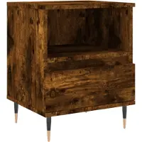 vidaXL Table de chevet chêne fumé 40x35x50 cm bois d’ingénierie