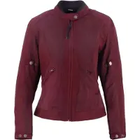 Helstons Veste de moto en textile pour femme Helston Stoner Evo Air Mesh, rouge foncé, taille M