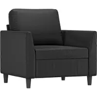 vidaXL Fauteuil noir 60 cm similicuir