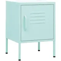 vidaXL Table de chevet Vert menthe 35x35x51 cm Acier