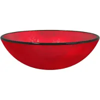 vidaXL Lavabo en verre trempé 42x14 cm rouge