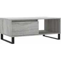 vidaXL Table basse Gris Sonoma 90x50x36,5 cm Bois composite