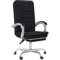 vidaXL Chaise de bureau avec fonction chaise longue noir similicuir