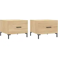 vidaXL Tables basses 2 pièces chêne Sonoma 50x50x40 cm bois composite