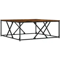 vidaXL Table basse chêne fumé 100x100x40 cm bois composite