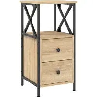 vidaXL Table de chevet chêne sonoma 34x35,5x70 cm bois d'ingénierie