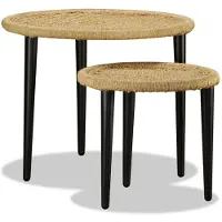 vidaXL Ensemble de table basse 2 pièces jute naturelle
