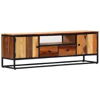 vidaXL Meuble TV 120 x 30 x 40 cm Bois de récupération massif et acier282726