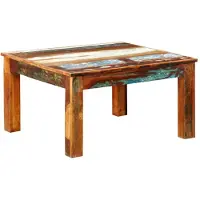 vidaXL Table basse carrée en vieux bois