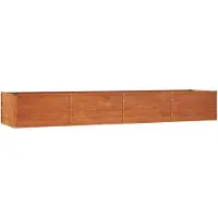 vidaXL Lit surélevé rouillé 320x80x45 cm acier corten