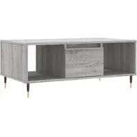vidaXL Table basse Gris Sonoma 90x50x36,5 cm Bois composite