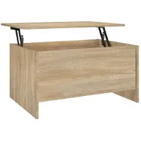 vidaXL Table basse en chêne Sonoma 80 x 55,5 x 41,5 cm, bois d'ingénierie