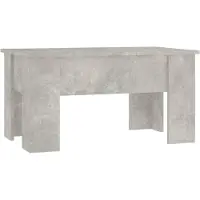 vidaXL Table basse gris béton 79x49x41 cm Bois composite