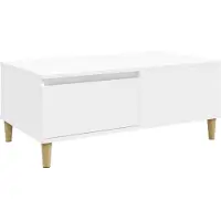 vidaXL Table basse blanche 90x50x36,5 cm Bois composite