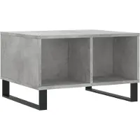vidaXL Table basse gris béton 60x50x36,5 cm Bois composite