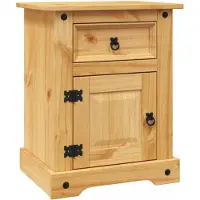 vidaXL Table de chevet Gamme Corona pin mexicain 53x39x66 cm