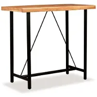 vidaXL Table de bar en bois massif d'acacia 120x60x107 cm