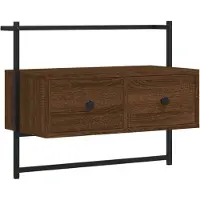 vidaXL Armoire TV murale Chêne brun 60,5x30x51 cm Bois composite