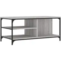vidaXL Table basse Gris Sonoma 100x50x45 cm Bois composite