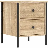vidaXL Table de chevet chêne sonoma 40x42x50 cm bois d'ingénierie