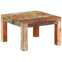 vidaXL Table basse 55x55x35 cm Vieux bois massif