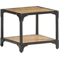 vidaXL Table basse 40x40x36 cm Bois massif de manguier rugueux
