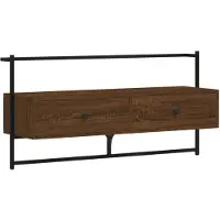 vidaXL Armoire TV murale Chêne brun 100,5x30x51 cm Bois composite