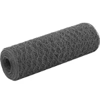 vidaXL Clôture en fil de fer acier avec revêtement PVC 25x0,5 m Gris