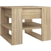vidaXL Table basse Chêne Sonoma 55,5x55x45 cm Matériau dérivé du bois
