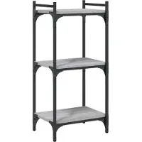 vidaXL Bibliothèque 3 niveaux sonoma gris 40x30x86cm bois d'ingénierie