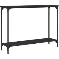 vidaXL Table console noir 101x30,5x75 cm bois d'ingénierie