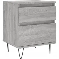 vidaXL Table de chevet sonoma gris 40x35x50 cm bois d?ingénierie
