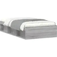 vidaXL Cadre de lit gris Sonoma 90x190 cm