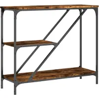 vidaXL Table console chêne fumé 88,5x30x75 cm bois d'ingénierie