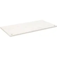 vidaXL Plateau de bureau blanc 110x60x2,5 cm pin massif